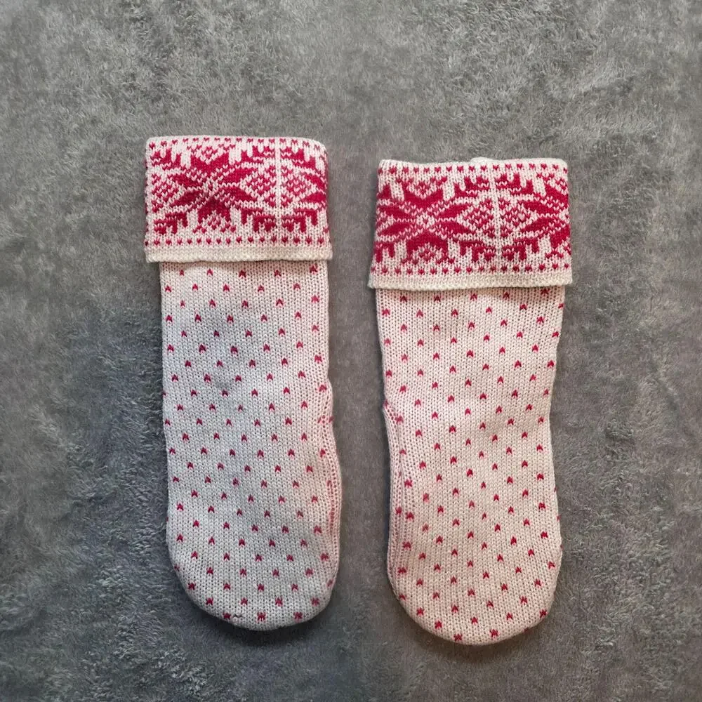 Norlender Knitwear Mittens Womens One Size White Wool Fair Isle Norway Winter